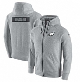 Men's Philadelphia Eagles Nike Gridiron Gray 2.0 Full-Zip Hoodie - Ash FengYun,baseball caps,new era cap wholesale,wholesale hats